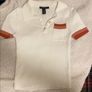 forever 21 white collared shirt